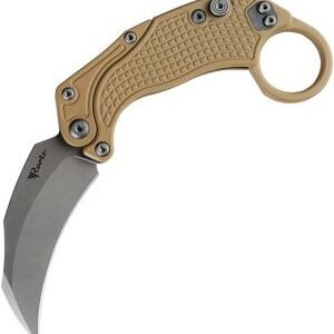 Reate Knives EXO-K Button Lock Tan SW (3″)
