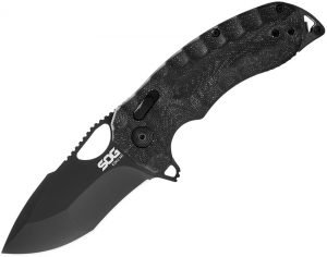 SOG Kiku XR Lock Black Linen Micarta (3″)