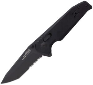 SOG Vision XR Lock Black Serrated (3.38)